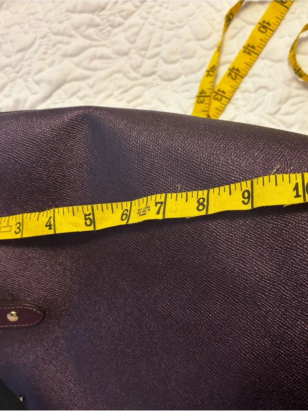 Coach City Tote Bag in Brown with Purple Trim (reversible! pouch included!) - Picture 10 of 10